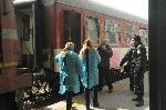 Централна гара Бургас - Пандемия коронавирус - Измерване температурата на пътници
