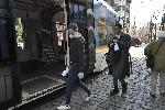 София - Доброволци дезинфецират трамвай