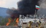 Село Нагован, София - Пожар на сухи треви и храсти край езерото
