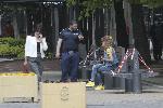 София - Ограничителни ленти на пейките на бул.Витоша