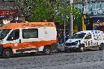 Линейка и автомобил на охранителна фирма се удариха в центъра на София