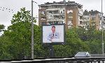 Билбордове с лика на Милен Цветков в София