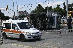 София - Катастрофирал камион до гара Подуяне