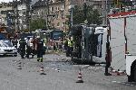 София - Катастрофирал камион до гара Подуяне