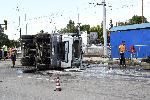 София - Катастрофирал камион до гара Подуяне