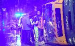 София - Обърнат камион за сметопочистване