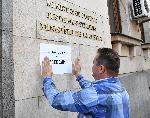 София - Протест - БОЕЦ блокира Министерство на правосъдието