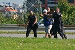 СОФИЯ - Протести - Национална среща на прокурорите в резиденция Бояна - арестуван протестиращ