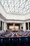 Показват за журналисти интериора на бившия Партиен дом, в който ще заседава новият парламент