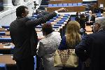 СОФИЯ - Първо заседание на Парламента в залата на бившия Партиен дом