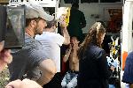 Една линейка обслужва обгазените пред новата сграда на Парламента /Нови снимки/