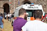 СОФИЯ - Антиправителствен протест в първия парламентарен ден на есенния сезон - обгазен екип на БНТ