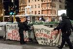 София - Ден 56 на антиправителствените протести - развяляне на палатковия лагер на Орлов мост
