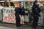 София - Ден 56 на антиправителствените протести - развяляне на палатковия лагер на Орлов мост