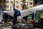 София - Ден 56 на антиправителствените протести - развяляне на палатковия лагер на Орлов мост