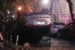Джип се преобърна по таван в София
