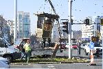 Демонтираха полицейска будка в центъра на София