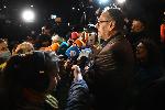 Пресконференция на ГЕРБ пред вратата на централата