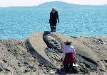 Бургас - Пясъчна скулптура на Баба Ванга
