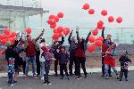 Червени балони в Бургас за Световният ден на Хемофилията