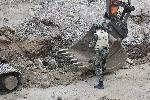 София - Прибиране на авиационната бомба от булевард "Македония"