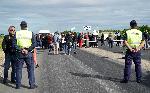 ХАСКОВО - Блокада на автомагистрала `Марица` от протестиращи