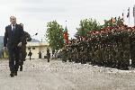 Президентът Румен Радев присъства на тактическо учение в учебен полигон Корен заедно с министъра на отбраната Георги Панайотов и американската посланичка Херо Мустафа