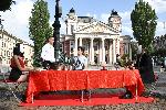 София - Протест срещу гушенето за гъши и патешки дроб за „фоа гра"
