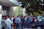 Протест пред полицията в Поморие в подкрепа на кмета на село Бата Георги Георгиев,