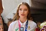 СОФИЯ - Летище София - Посрещане на олимпийските ни шампионки от ансамбъла по художествена гимнастика
