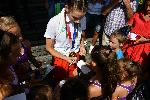 СОФИЯ - Летище София - Посрещане на олимпийските ни шампионки от ансамбъла по художествена гимнастика