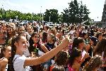 СОФИЯ - Летище София - Посрещане на олимпийските ни шампионки от ансамбъла по художествена гимнастика