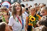 СОФИЯ - Летище София - Посрещане на олимпийските ни шампионки от ансамбъла по художествена гимнастика