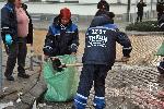 София - Парламент - Почистване на снега с чували