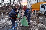 София - Парламент - Почистване на снега с чували