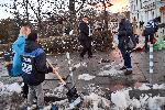 София - Парламент - Почистване на снега с чували