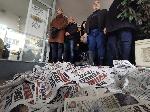 София - министерство на културата - протест в подкрепа на Вестник Труд