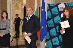 София - ЦИК - Връчване на удостоверения на Румен Радев и Илияна Йотова