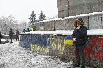София -  Протест пред паметника на съветската армия (МОЧА) - масово изписване с графити в подкрепа на Украйна