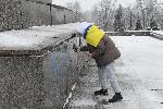 София -  Протест пред паметника на съветската армия (МОЧА) - масово изписване с графити в подкрепа на Украйна
