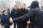 София -  Протест пред паметника на съветската армия (МОЧА) - масово изписване с графити в подкрепа на Украйна