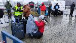 Румънска граница при Исакча - Бежанци от Украйна