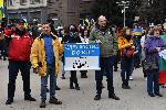 София - Отбелязване на Трети март - Митинг за Украйна пред Президенството
