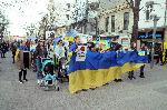 Украинци и бургазлии се събраха на мирен протест в центъра на Бургас