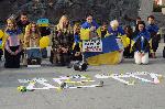 Бургас - протест в подкрепа на Украйна