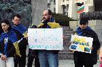 Бургас - протест в подкрепа на Украйна
