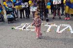 Бургас - протест в подкрепа на Украйна