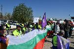 Русе - Протест на пътностроителни фирми - Блокада на Дунав мост