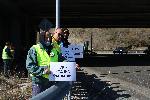 Благоевград - протест на пътни строители