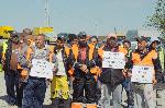 Протест на пътните строители в Бургас